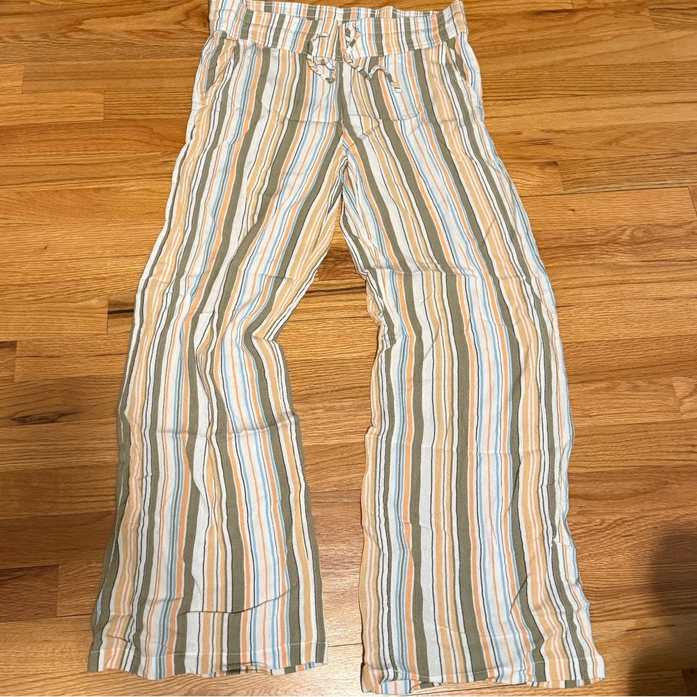 Prana Multicolor Striped Pants Wide Leg